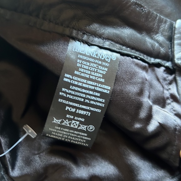 BLANK NYC Stretch Sheep Leather Skinny MOTO Pants Size 26 Black MSRP$398 - Picture 14 of 14